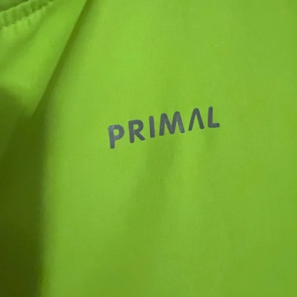 PRIMAL Hi-Viz Windbreaker Cycling Jacket in Bright Green Men's Size M - Picture 2 of 6